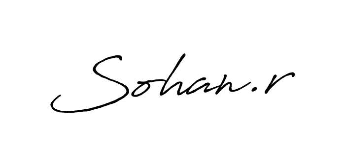 if you are searching for the best signature style for your name Sohan.r. so please give up your signature search. here we have designed multiple signature styles  using Antro_Vectra_Bolder. Sohan.r signature style 7 images and pictures png