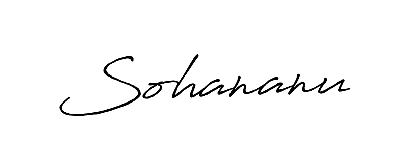 How to make Sohananu name signature. Use Antro_Vectra_Bolder style for creating short signs online. This is the latest handwritten sign. Sohananu signature style 7 images and pictures png