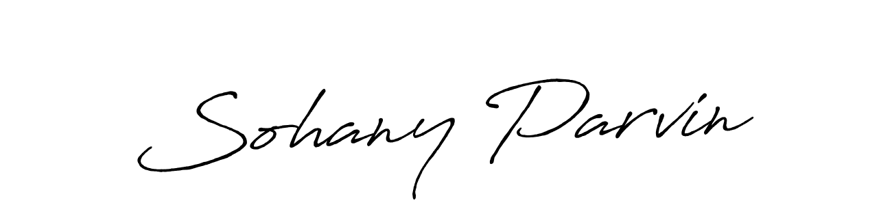 How to Draw Sohany Parvin signature style? Antro_Vectra_Bolder is a latest design signature styles for name Sohany Parvin. Sohany Parvin signature style 7 images and pictures png