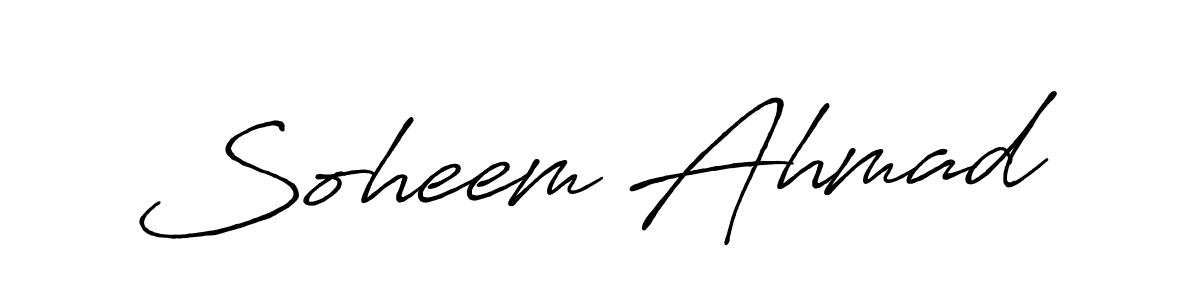 Also we have Soheem Ahmad name is the best signature style. Create professional handwritten signature collection using Antro_Vectra_Bolder autograph style. Soheem Ahmad signature style 7 images and pictures png