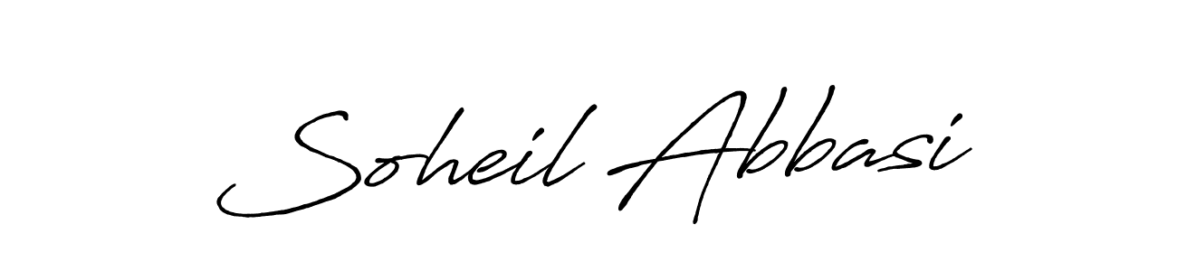 Create a beautiful signature design for name Soheil Abbasi. With this signature (Antro_Vectra_Bolder) fonts, you can make a handwritten signature for free. Soheil Abbasi signature style 7 images and pictures png
