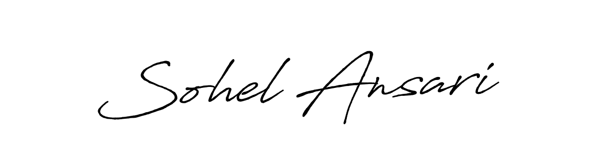The best way (Antro_Vectra_Bolder) to make a short signature is to pick only two or three words in your name. The name Sohel Ansari include a total of six letters. For converting this name. Sohel Ansari signature style 7 images and pictures png