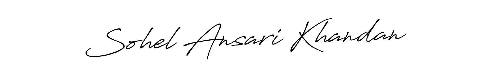 Use a signature maker to create a handwritten signature online. With this signature software, you can design (Antro_Vectra_Bolder) your own signature for name Sohel Ansari Khandan. Sohel Ansari Khandan signature style 7 images and pictures png