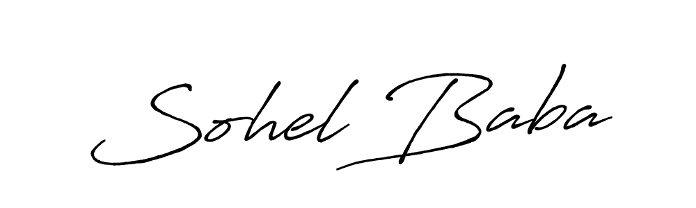 Sohel Baba stylish signature style. Best Handwritten Sign (Antro_Vectra_Bolder) for my name. Handwritten Signature Collection Ideas for my name Sohel Baba. Sohel Baba signature style 7 images and pictures png