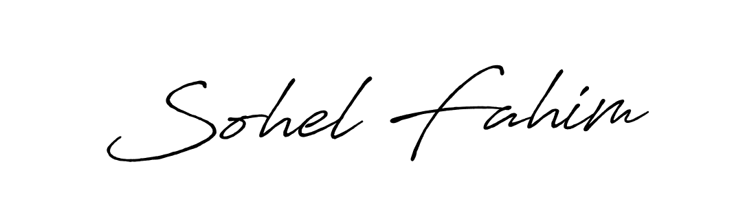 Create a beautiful signature design for name Sohel Fahim. With this signature (Antro_Vectra_Bolder) fonts, you can make a handwritten signature for free. Sohel Fahim signature style 7 images and pictures png