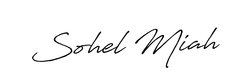 Design your own signature with our free online signature maker. With this signature software, you can create a handwritten (Antro_Vectra_Bolder) signature for name Sohel Miah. Sohel Miah signature style 7 images and pictures png