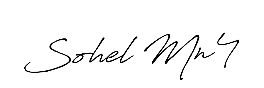 Also You can easily find your signature by using the search form. We will create Sohel Mn4 name handwritten signature images for you free of cost using Antro_Vectra_Bolder sign style. Sohel Mn4 signature style 7 images and pictures png