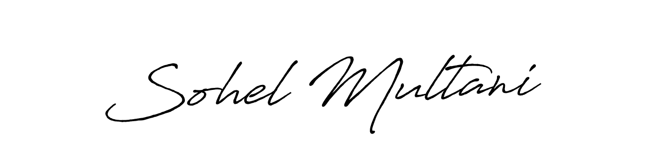 Use a signature maker to create a handwritten signature online. With this signature software, you can design (Antro_Vectra_Bolder) your own signature for name Sohel Multani. Sohel Multani signature style 7 images and pictures png