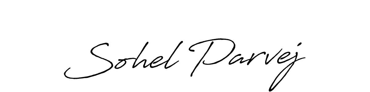 This is the best signature style for the Sohel Parvej name. Also you like these signature font (Antro_Vectra_Bolder). Mix name signature. Sohel Parvej signature style 7 images and pictures png