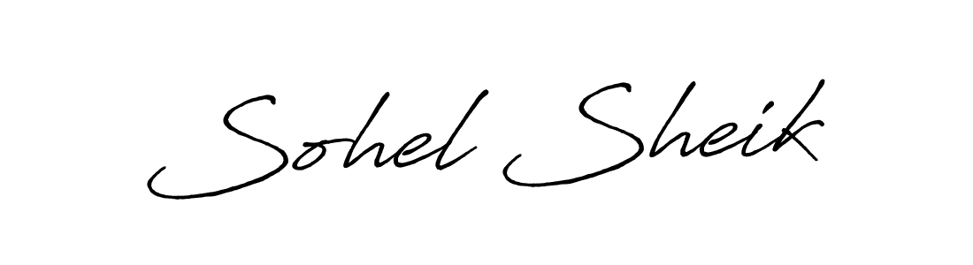 Design your own signature with our free online signature maker. With this signature software, you can create a handwritten (Antro_Vectra_Bolder) signature for name Sohel Sheik. Sohel Sheik signature style 7 images and pictures png