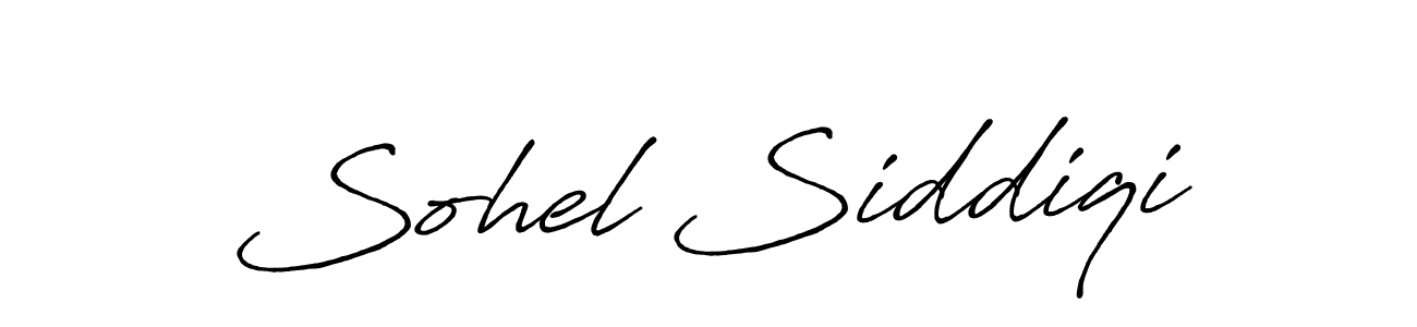 Create a beautiful signature design for name Sohel Siddiqi. With this signature (Antro_Vectra_Bolder) fonts, you can make a handwritten signature for free. Sohel Siddiqi signature style 7 images and pictures png