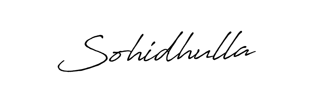 Also we have Sohidhulla name is the best signature style. Create professional handwritten signature collection using Antro_Vectra_Bolder autograph style. Sohidhulla signature style 7 images and pictures png