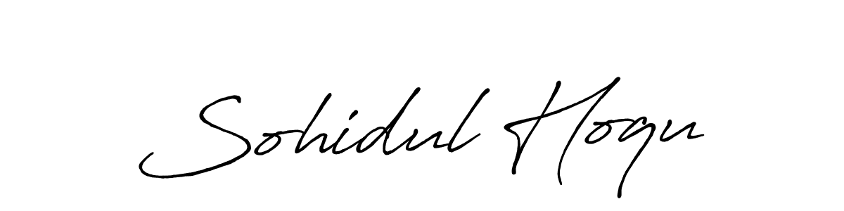 Make a beautiful signature design for name Sohidul Hoqu. With this signature (Antro_Vectra_Bolder) style, you can create a handwritten signature for free. Sohidul Hoqu signature style 7 images and pictures png