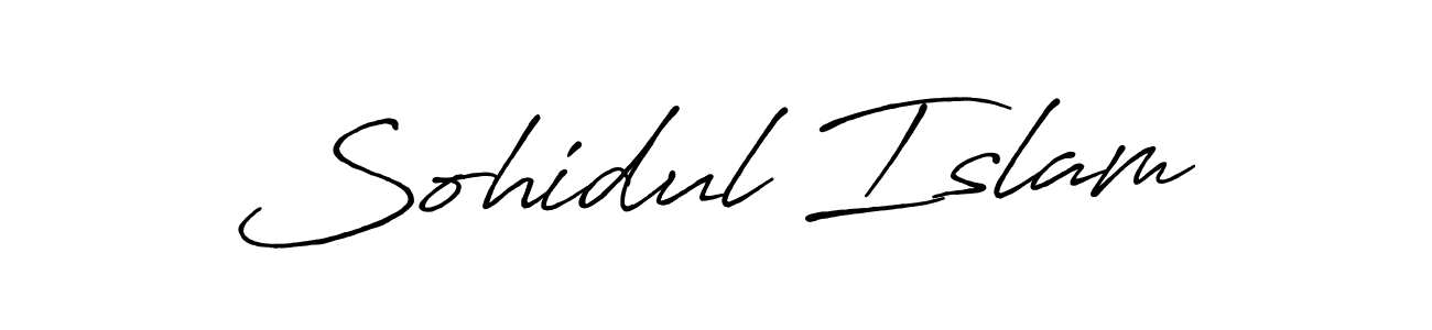 Create a beautiful signature design for name Sohidul Islam. With this signature (Antro_Vectra_Bolder) fonts, you can make a handwritten signature for free. Sohidul Islam signature style 7 images and pictures png