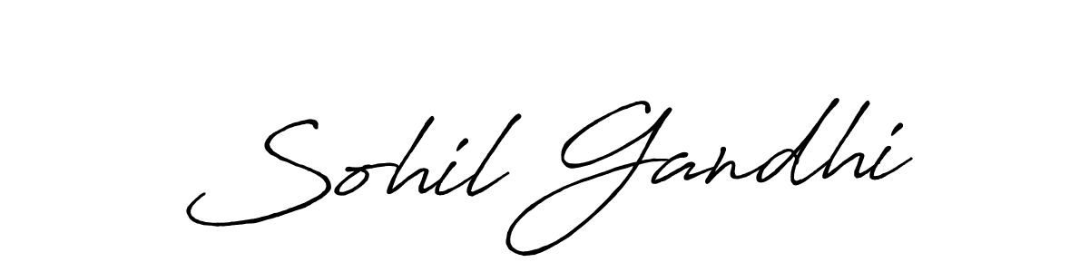 This is the best signature style for the Sohil Gandhi name. Also you like these signature font (Antro_Vectra_Bolder). Mix name signature. Sohil Gandhi signature style 7 images and pictures png