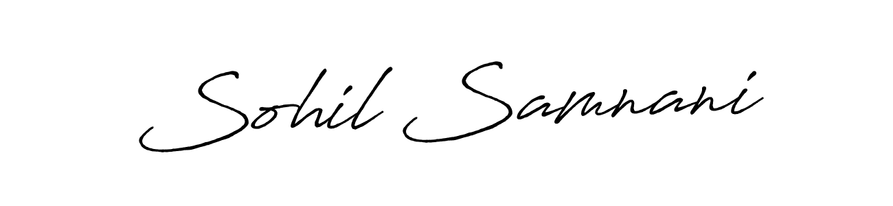 Also You can easily find your signature by using the search form. We will create Sohil Samnani name handwritten signature images for you free of cost using Antro_Vectra_Bolder sign style. Sohil Samnani signature style 7 images and pictures png