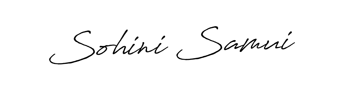 Create a beautiful signature design for name Sohini Samui. With this signature (Antro_Vectra_Bolder) fonts, you can make a handwritten signature for free. Sohini Samui signature style 7 images and pictures png
