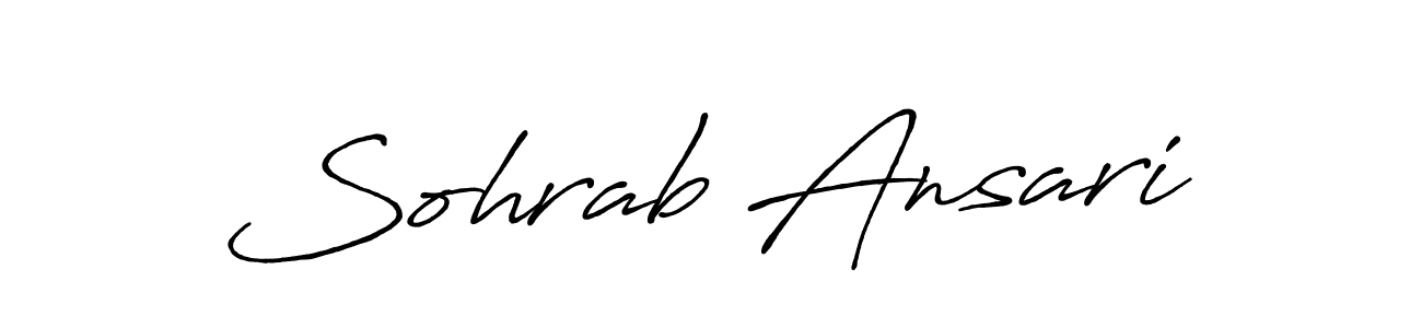 Make a beautiful signature design for name Sohrab Ansari. Use this online signature maker to create a handwritten signature for free. Sohrab Ansari signature style 7 images and pictures png