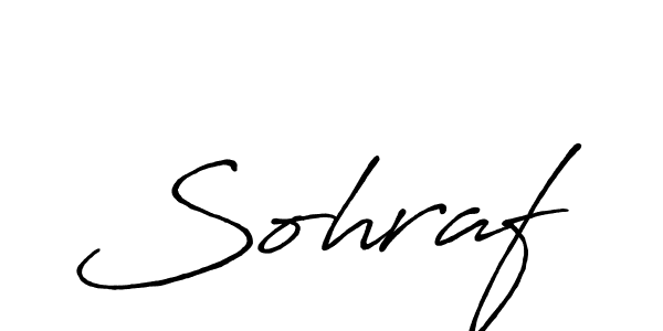 Make a beautiful signature design for name Sohraf. With this signature (Antro_Vectra_Bolder) style, you can create a handwritten signature for free. Sohraf signature style 7 images and pictures png