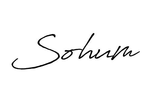 Sohum stylish signature style. Best Handwritten Sign (Antro_Vectra_Bolder) for my name. Handwritten Signature Collection Ideas for my name Sohum. Sohum signature style 7 images and pictures png