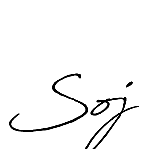 Design your own signature with our free online signature maker. With this signature software, you can create a handwritten (Antro_Vectra_Bolder) signature for name Soj. Soj signature style 7 images and pictures png