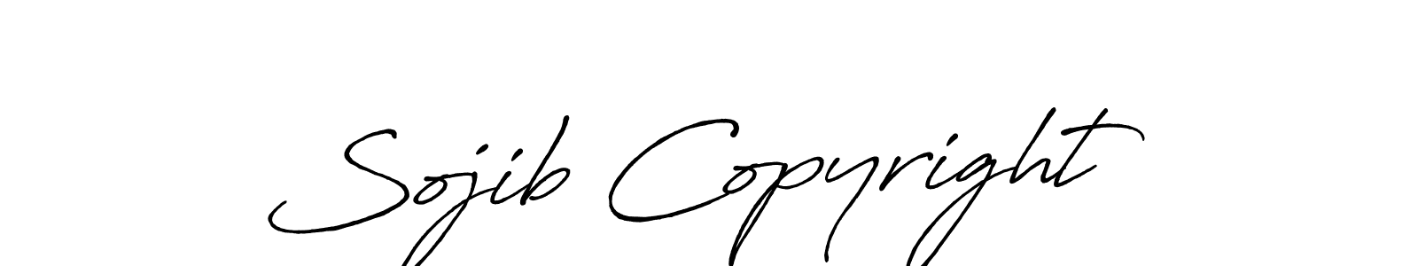 Make a beautiful signature design for name Sojib Copyright . With this signature (Antro_Vectra_Bolder) style, you can create a handwritten signature for free. Sojib Copyright  signature style 7 images and pictures png