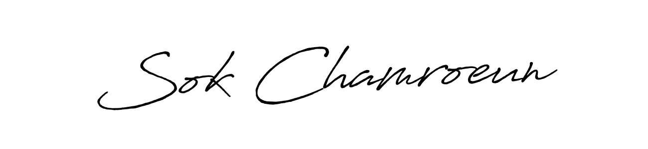 Similarly Antro_Vectra_Bolder is the best handwritten signature design. Signature creator online .You can use it as an online autograph creator for name Sok Chamroeun. Sok Chamroeun signature style 7 images and pictures png