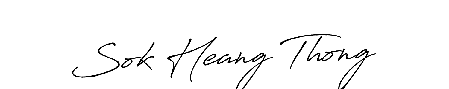 Also You can easily find your signature by using the search form. We will create Sok Heang Thong name handwritten signature images for you free of cost using Antro_Vectra_Bolder sign style. Sok Heang Thong signature style 7 images and pictures png