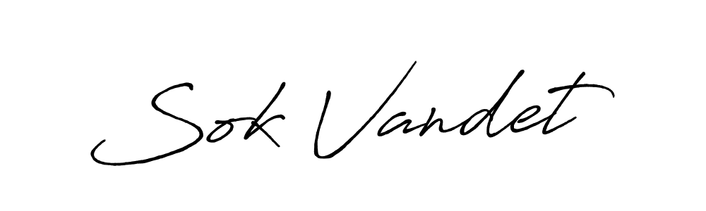 Design your own signature with our free online signature maker. With this signature software, you can create a handwritten (Antro_Vectra_Bolder) signature for name Sok Vandet. Sok Vandet signature style 7 images and pictures png