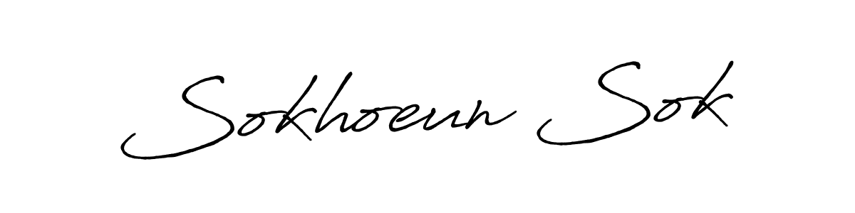 How to Draw Sokhoeun Sok signature style? Antro_Vectra_Bolder is a latest design signature styles for name Sokhoeun Sok. Sokhoeun Sok signature style 7 images and pictures png