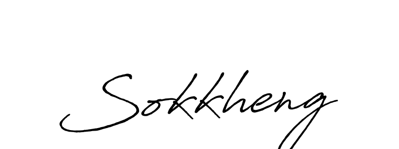 How to make Sokkheng name signature. Use Antro_Vectra_Bolder style for creating short signs online. This is the latest handwritten sign. Sokkheng signature style 7 images and pictures png