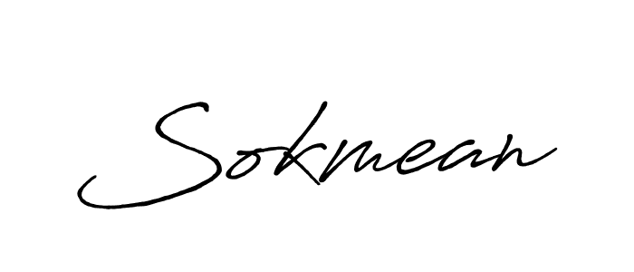 Sokmean stylish signature style. Best Handwritten Sign (Antro_Vectra_Bolder) for my name. Handwritten Signature Collection Ideas for my name Sokmean. Sokmean signature style 7 images and pictures png