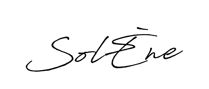 Once you've used our free online signature maker to create your best signature Antro_Vectra_Bolder style, it's time to enjoy all of the benefits that SolÈne name signing documents. SolÈne signature style 7 images and pictures png