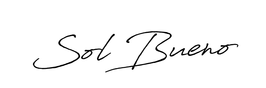 Use a signature maker to create a handwritten signature online. With this signature software, you can design (Antro_Vectra_Bolder) your own signature for name Sol Bueno. Sol Bueno signature style 7 images and pictures png