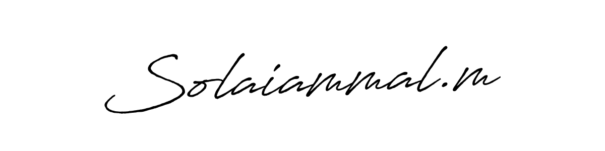 Design your own signature with our free online signature maker. With this signature software, you can create a handwritten (Antro_Vectra_Bolder) signature for name Solaiammal.m. Solaiammal.m signature style 7 images and pictures png