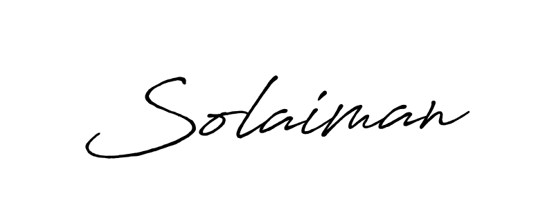 Make a beautiful signature design for name Solaiman. With this signature (Antro_Vectra_Bolder) style, you can create a handwritten signature for free. Solaiman signature style 7 images and pictures png