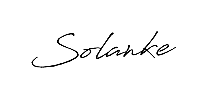 Use a signature maker to create a handwritten signature online. With this signature software, you can design (Antro_Vectra_Bolder) your own signature for name Solanke. Solanke signature style 7 images and pictures png