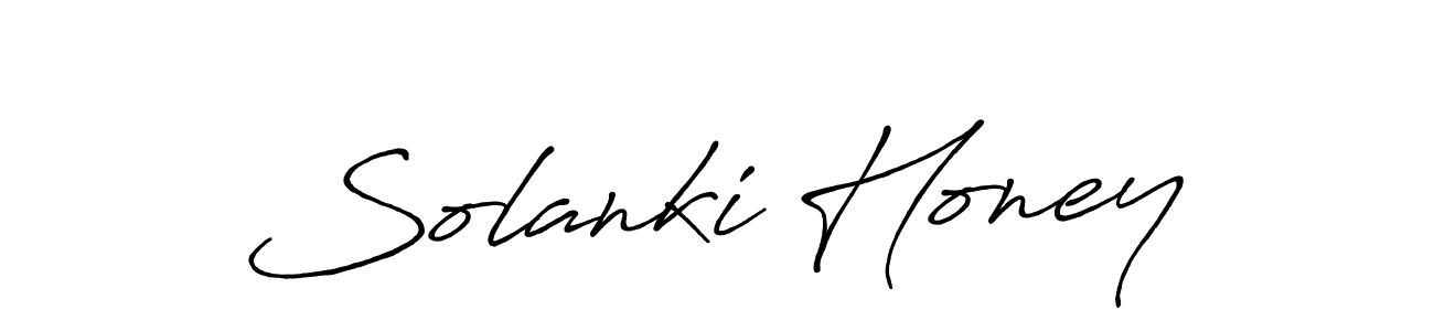 Use a signature maker to create a handwritten signature online. With this signature software, you can design (Antro_Vectra_Bolder) your own signature for name Solanki Honey. Solanki Honey signature style 7 images and pictures png