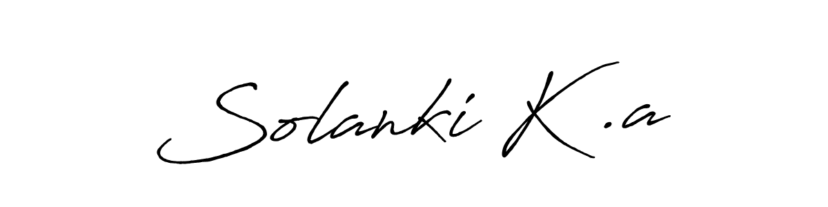 Also we have Solanki K .a name is the best signature style. Create professional handwritten signature collection using Antro_Vectra_Bolder autograph style. Solanki K .a signature style 7 images and pictures png
