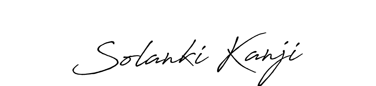 Create a beautiful signature design for name Solanki Kanji. With this signature (Antro_Vectra_Bolder) fonts, you can make a handwritten signature for free. Solanki Kanji signature style 7 images and pictures png