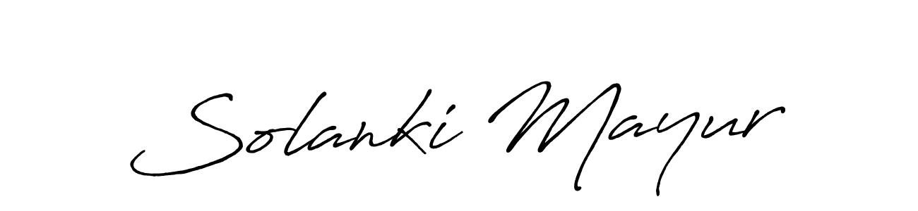 Design your own signature with our free online signature maker. With this signature software, you can create a handwritten (Antro_Vectra_Bolder) signature for name Solanki Mayur. Solanki Mayur signature style 7 images and pictures png