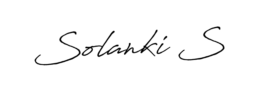 Make a beautiful signature design for name Solanki S. Use this online signature maker to create a handwritten signature for free. Solanki S signature style 7 images and pictures png