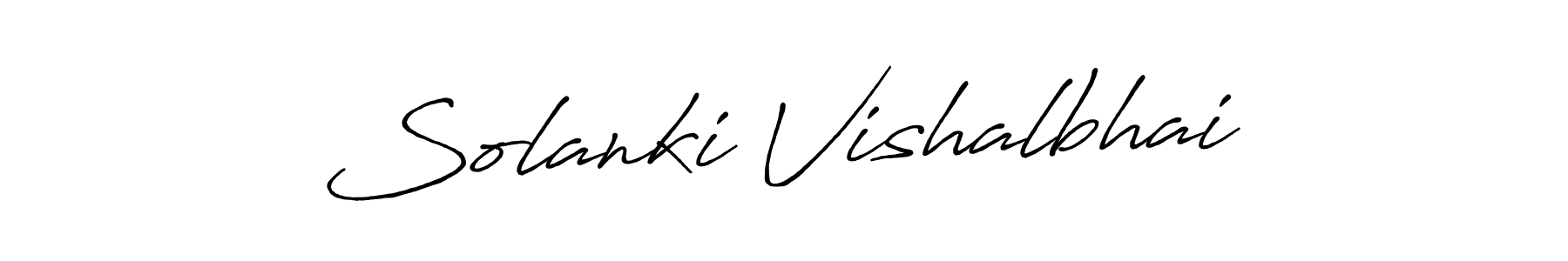 How to make Solanki Vishalbhai name signature. Use Antro_Vectra_Bolder style for creating short signs online. This is the latest handwritten sign. Solanki Vishalbhai signature style 7 images and pictures png