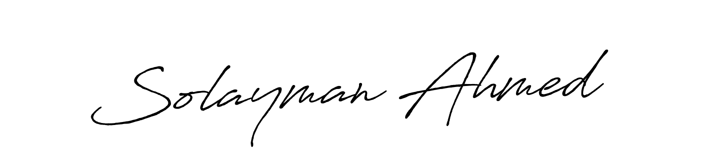 Use a signature maker to create a handwritten signature online. With this signature software, you can design (Antro_Vectra_Bolder) your own signature for name Solayman Ahmed. Solayman Ahmed signature style 7 images and pictures png