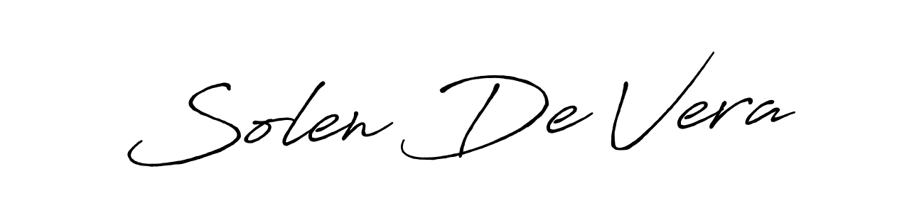 Also You can easily find your signature by using the search form. We will create Solen De Vera name handwritten signature images for you free of cost using Antro_Vectra_Bolder sign style. Solen De Vera signature style 7 images and pictures png
