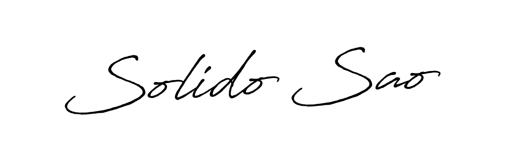 How to make Solido Sao name signature. Use Antro_Vectra_Bolder style for creating short signs online. This is the latest handwritten sign. Solido Sao signature style 7 images and pictures png