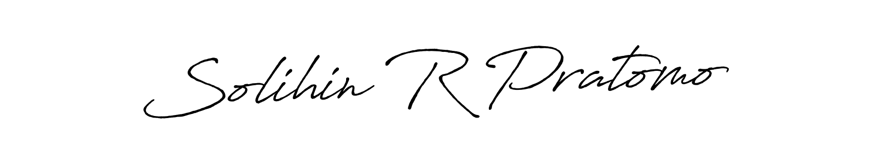 How to make Solihin R Pratomo name signature. Use Antro_Vectra_Bolder style for creating short signs online. This is the latest handwritten sign. Solihin R Pratomo signature style 7 images and pictures png