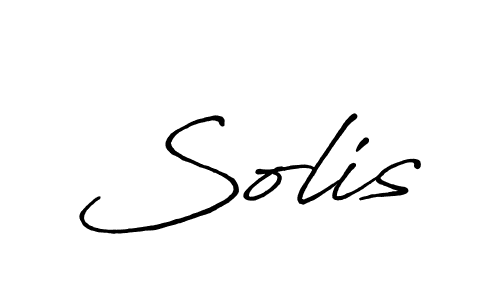 Use a signature maker to create a handwritten signature online. With this signature software, you can design (Antro_Vectra_Bolder) your own signature for name Solis. Solis signature style 7 images and pictures png