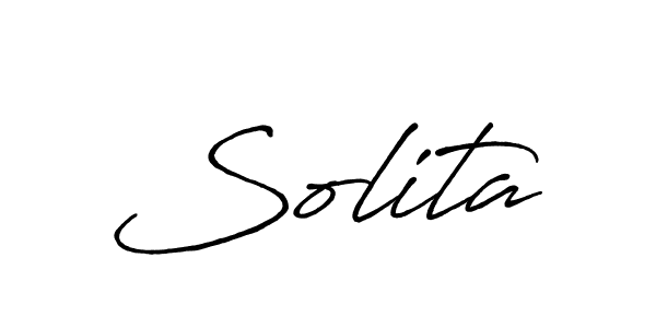 Use a signature maker to create a handwritten signature online. With this signature software, you can design (Antro_Vectra_Bolder) your own signature for name Solita. Solita signature style 7 images and pictures png