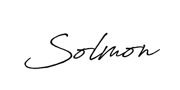 How to make Solmon name signature. Use Antro_Vectra_Bolder style for creating short signs online. This is the latest handwritten sign. Solmon signature style 7 images and pictures png